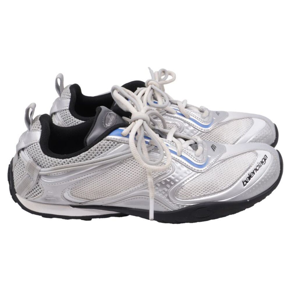 Balenciaga Radar Gradient Lines Sneakers in Silver Polyester